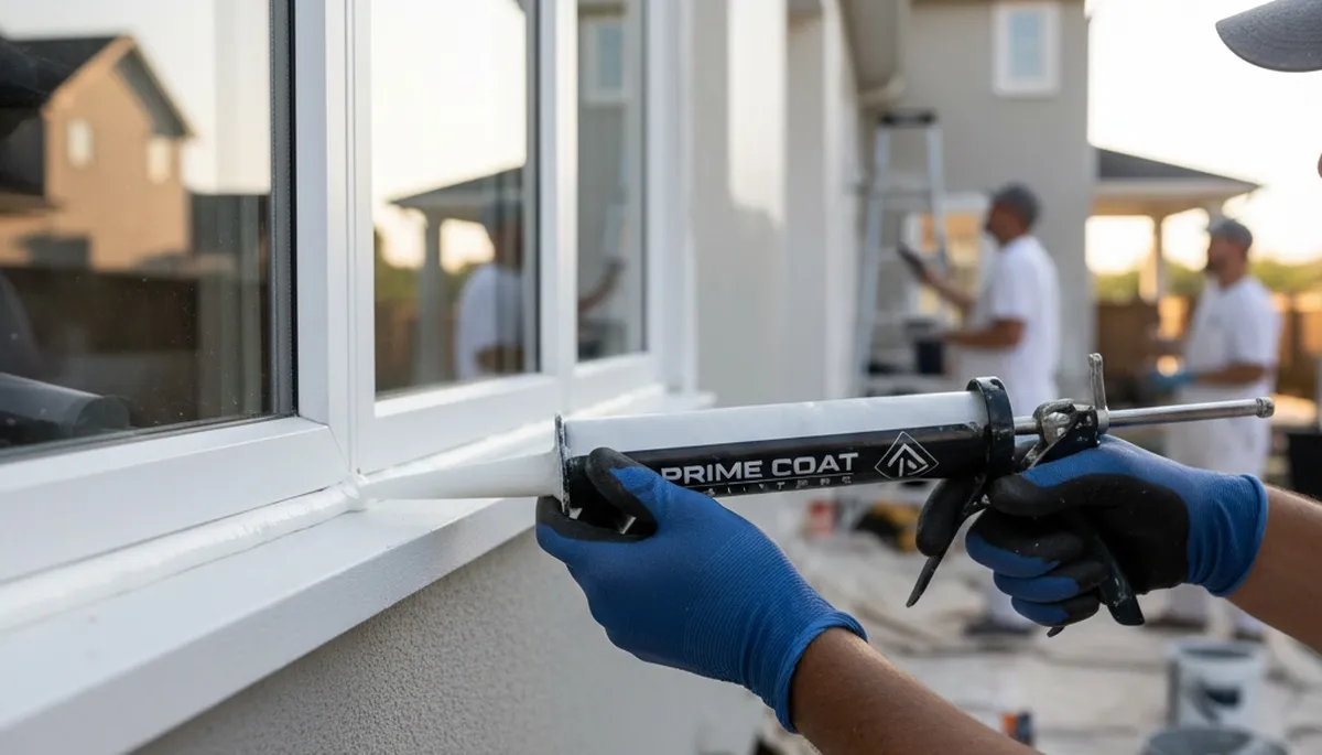 Professional caulking and sealing service on Cherry Hill, NJ home exterior for weatherproof protection