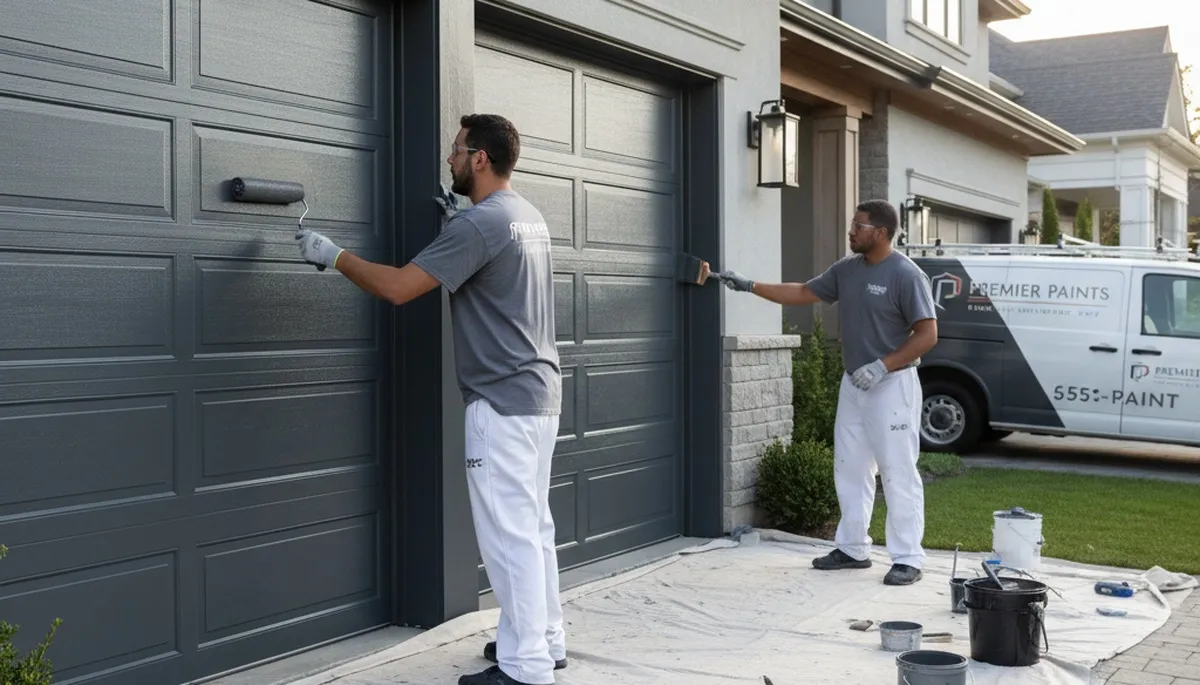 Professional garage door painting service in Cherry Hill, NJ enhancing curb appeal and durability