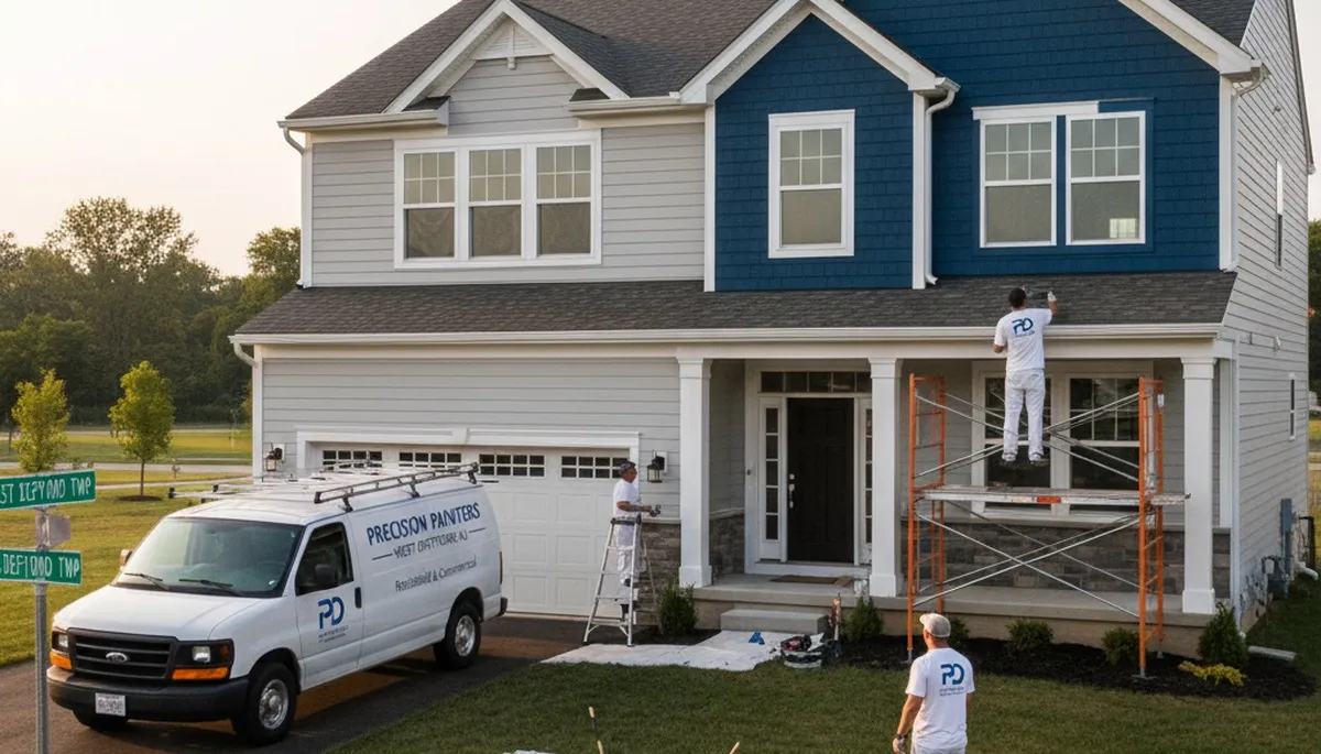 Professional house painters in Cherry Hill NJ providing expert residential exterior painting services