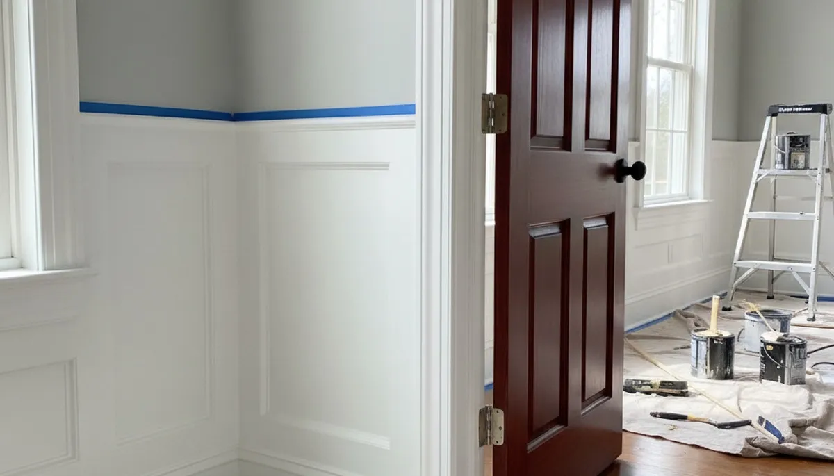 Professional interior trim painting with crisp edges in Cherry Hill, NJ home by expert house painters